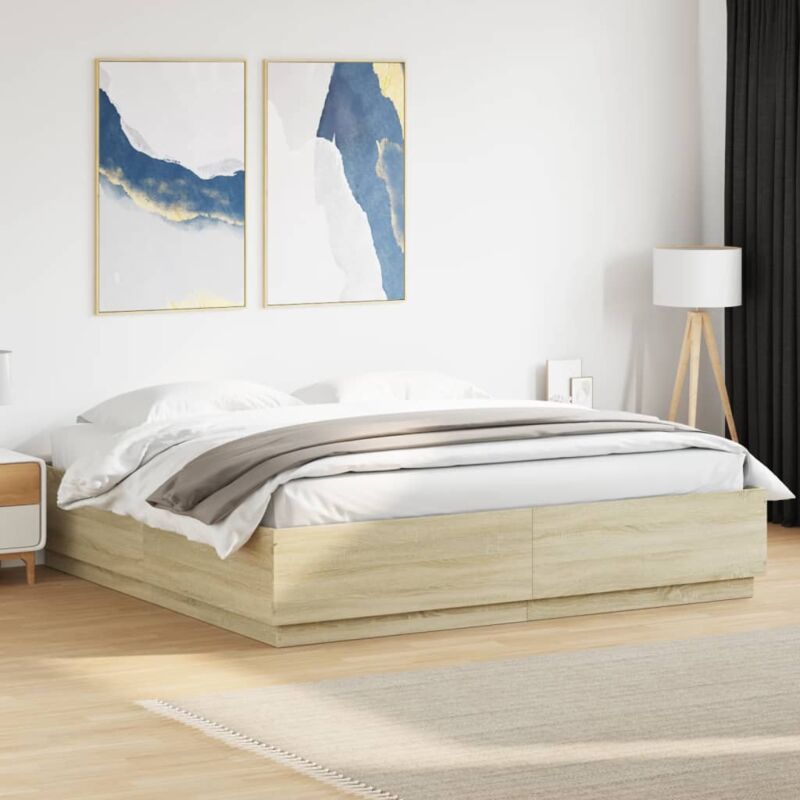 foto del prodotto vidaxl giroletto rovere sonoma 200x200 cm in legno multistrato