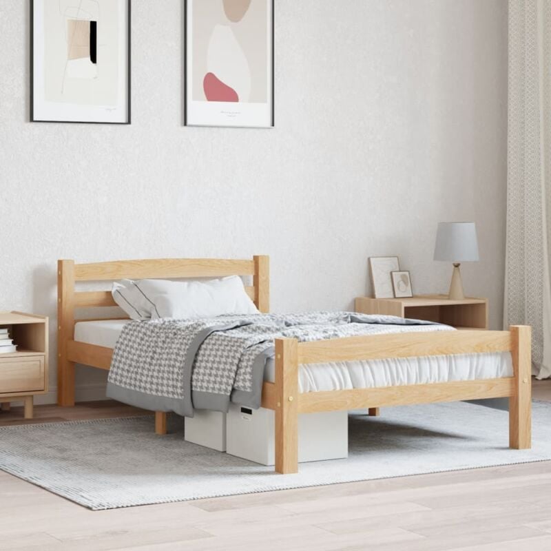 foto del prodotto vidaxl giroletto senza materasso 100x200 cm in legno massello di pino