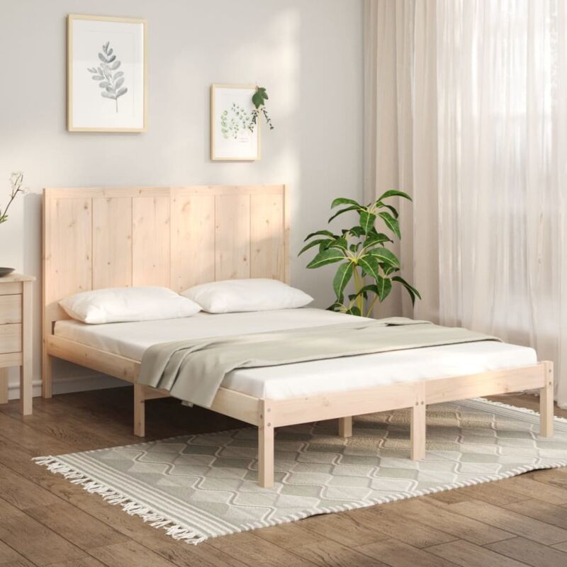 foto del prodotto vidaxl giroletto senza materasso 140x200 cm in legno massello di pino