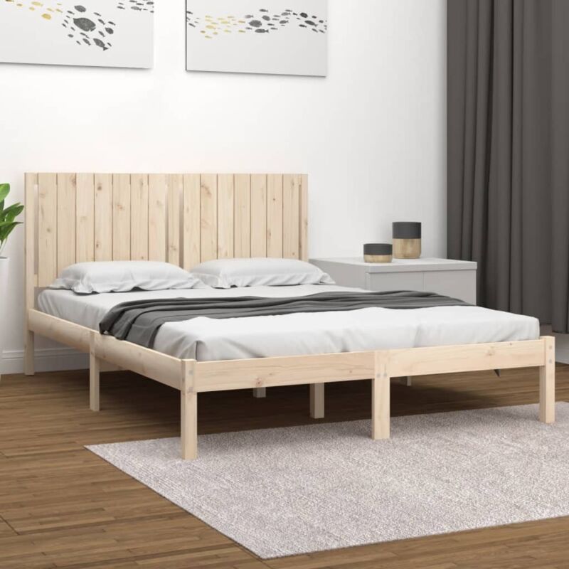 foto del prodotto vidaxl giroletto senza materasso 160x200 cm in legno massello di pino