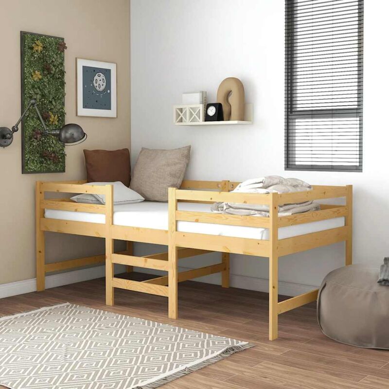 foto del prodotto vidaxl giroletto senza materasso 90x200 cm in legno massello di pino