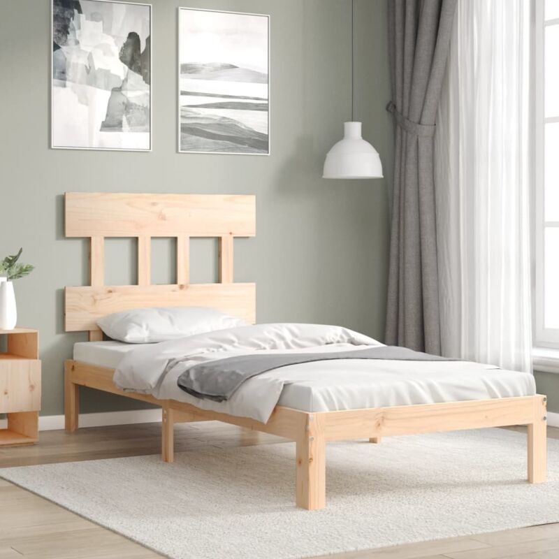 foto del prodotto vidaxl - giroletto senza materasso 90x200 cm in legno massello di pino