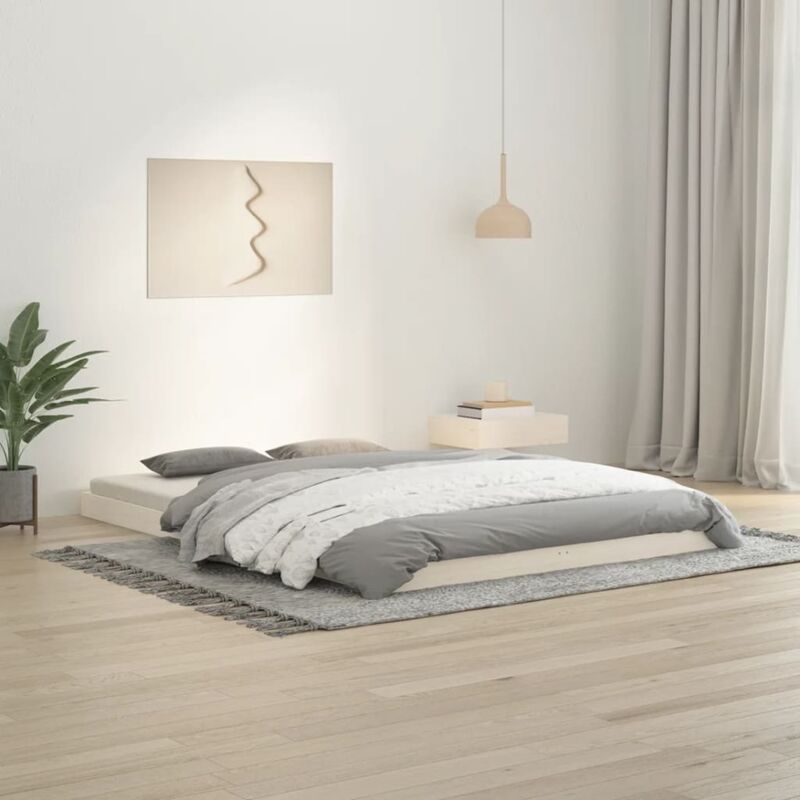 foto del prodotto vidaxl giroletto senza materasso bianco 140x200 cm legno massello pino