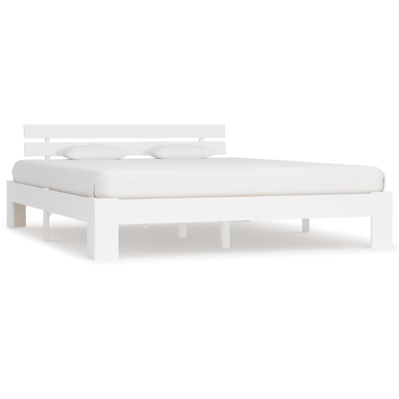 foto del prodotto vidaxl giroletto senza materasso bianco 160x200 cm legno massello pino