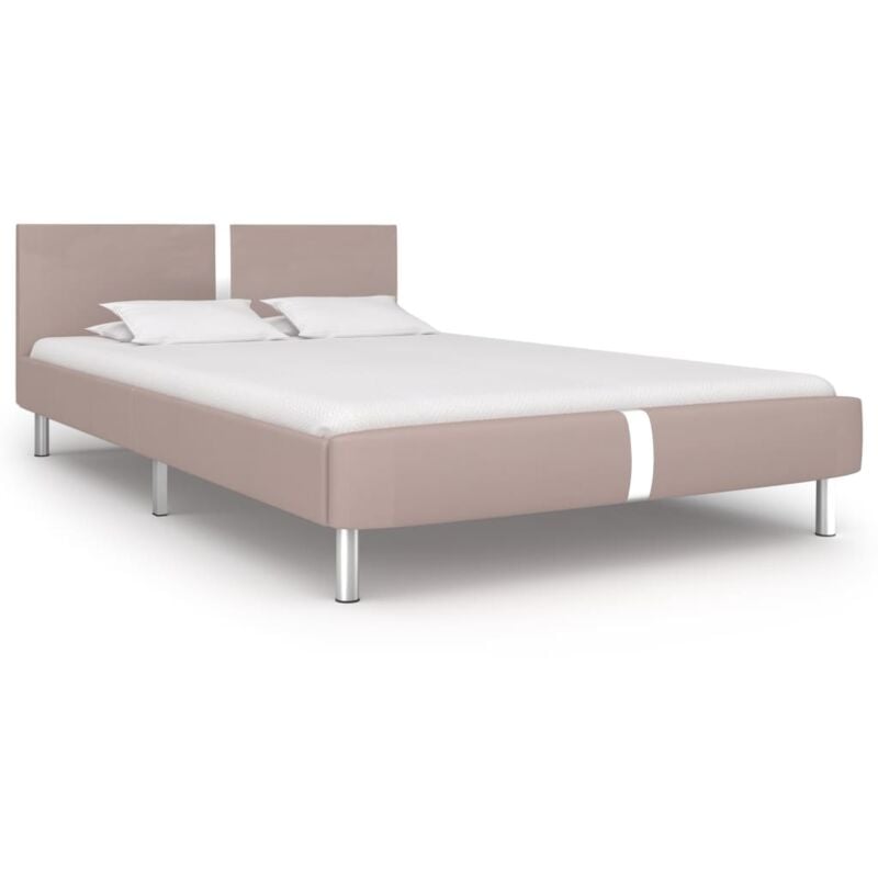 foto del prodotto vidaxl giroletto senza materasso cappuccino in similpelle 140x200 cm