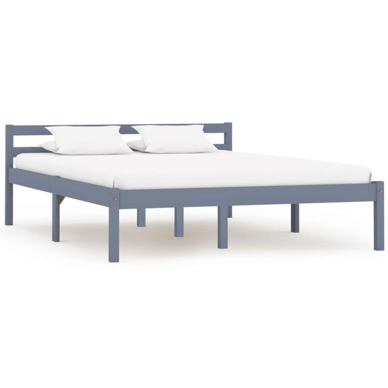 foto del prodotto vidaxl giroletto senza materasso grigio 140x200 cm in legno di pino