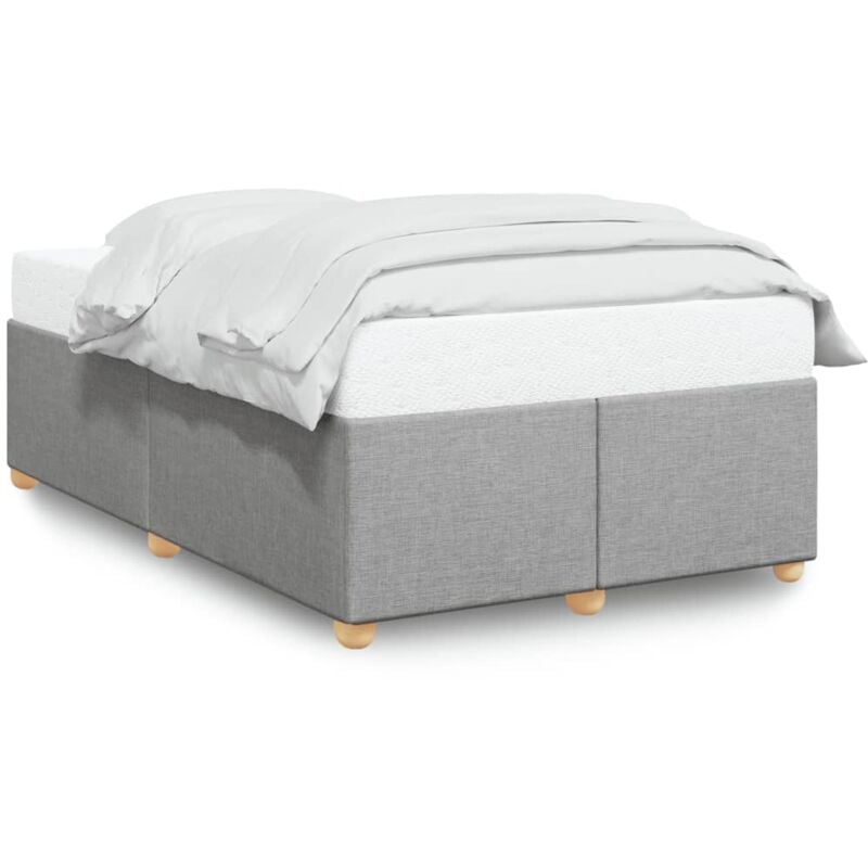 foto del prodotto vidaxl - giroletto senza materasso grigio chiaro 120x190 cm in tessuto