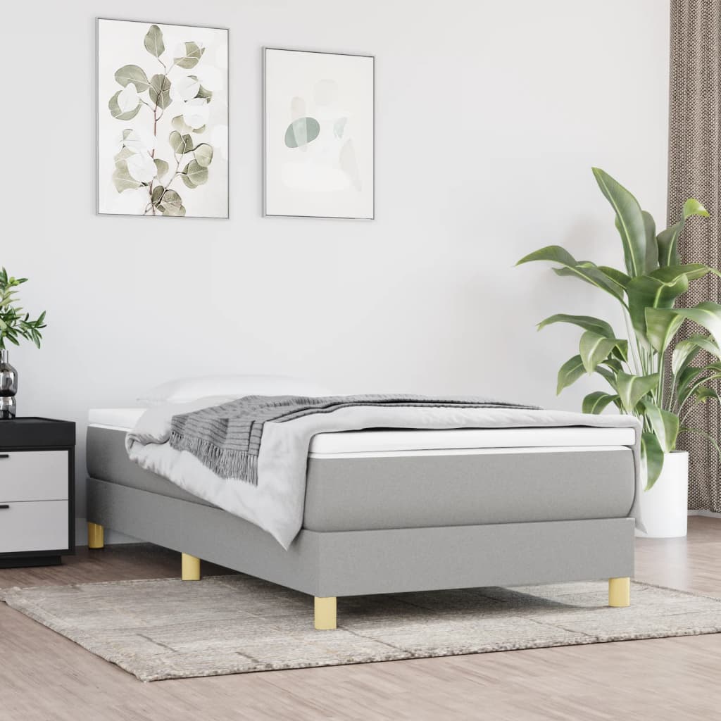foto del prodotto vidaxl giroletto senza materasso grigio chiaro 80x200 cm tessuto