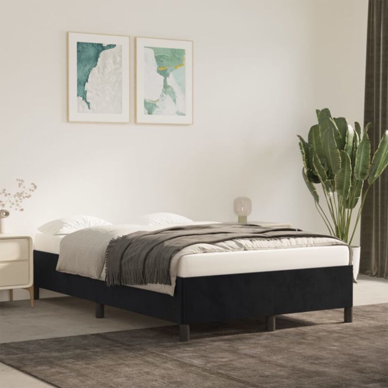 foto del prodotto vidaxl giroletto senza materasso grigio scuro 120x190 cm velluto