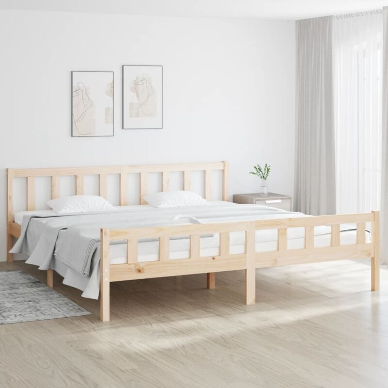 foto del prodotto vidaxl giroletto senza materasso in legno massello 160x200 cm