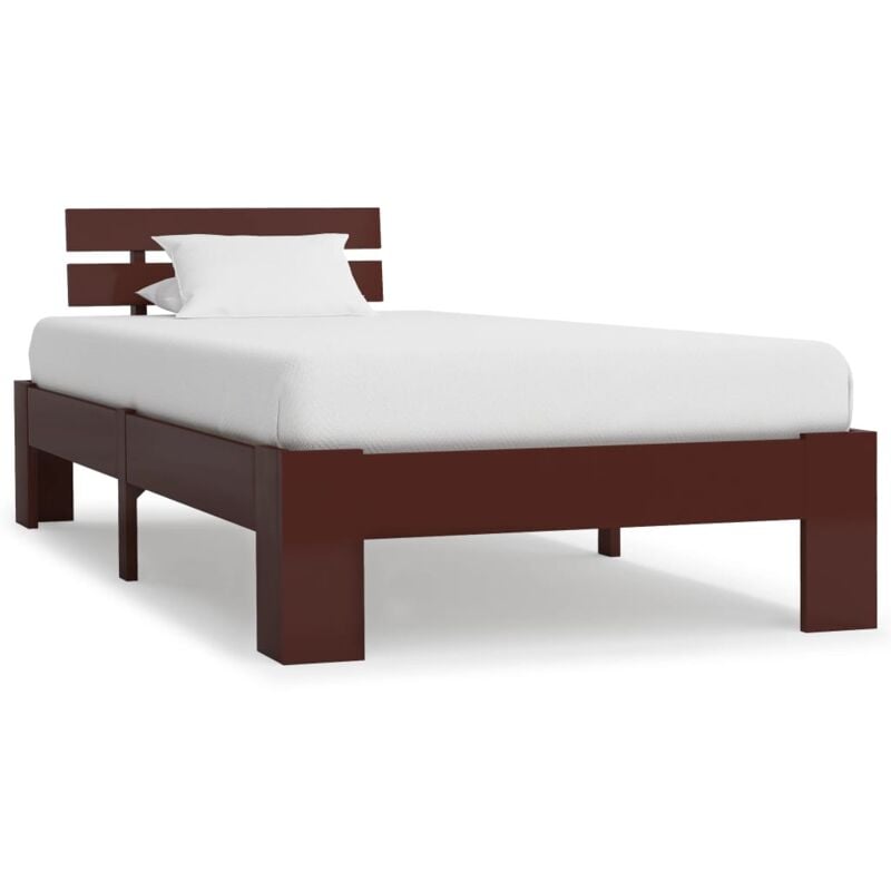 foto del prodotto vidaxl giroletto senza materasso marrone scuro 100x200 cm legno pino