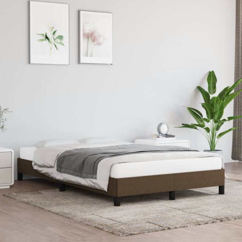 foto del prodotto vidaxl giroletto senza materasso marrone scuro 80x200 cm in tessuto