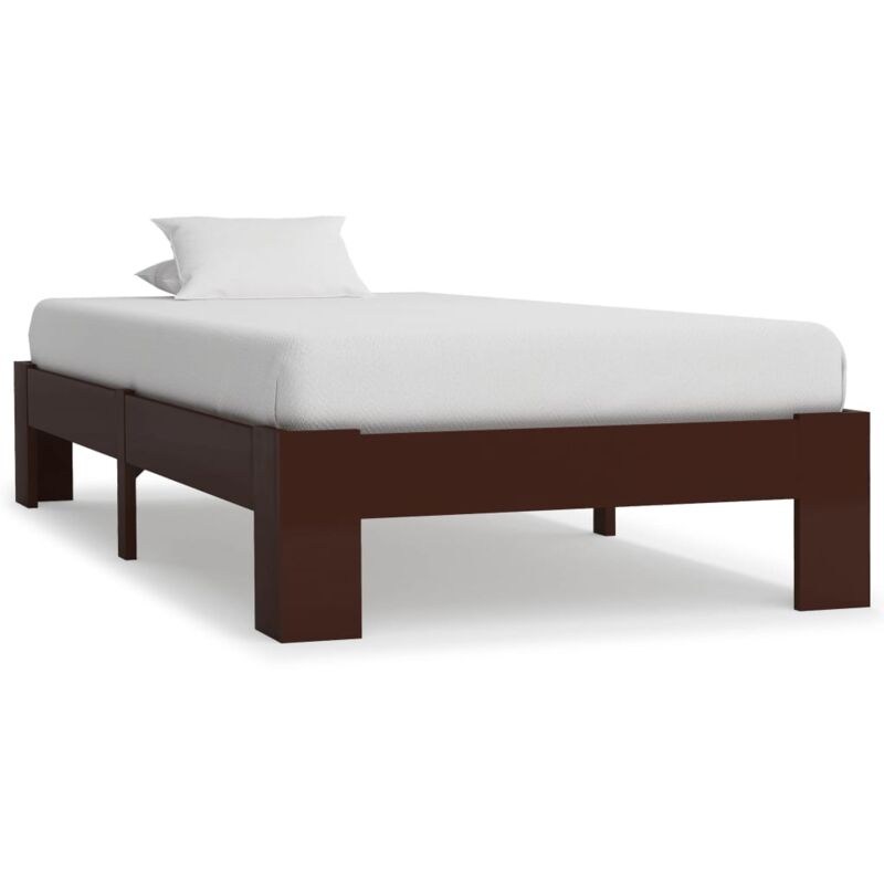 foto del prodotto vidaxl giroletto senza materasso marrone scuro 90x200 cm legno pino