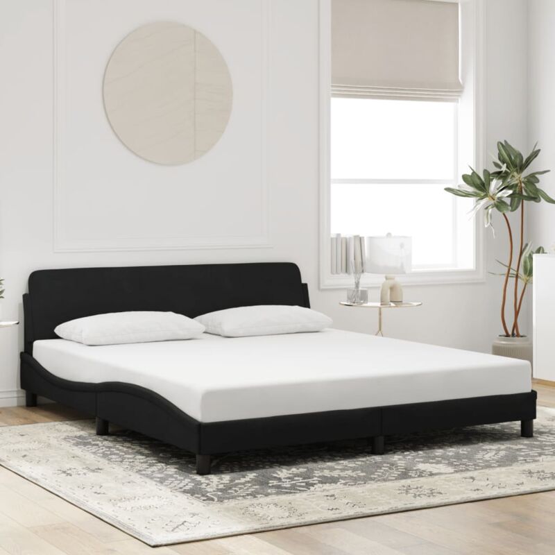 foto del prodotto vidaxl giroletto senza materasso nero 180x200 cm in velluto