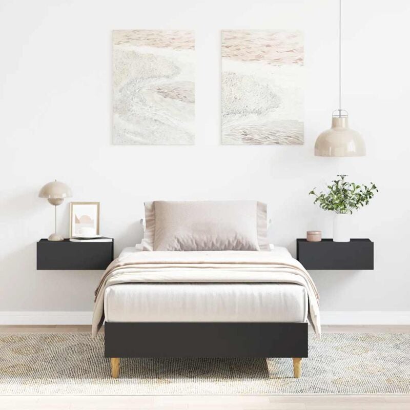 foto del prodotto vidaxl giroletto senza materasso nero 75x190 cm in legno multistrato