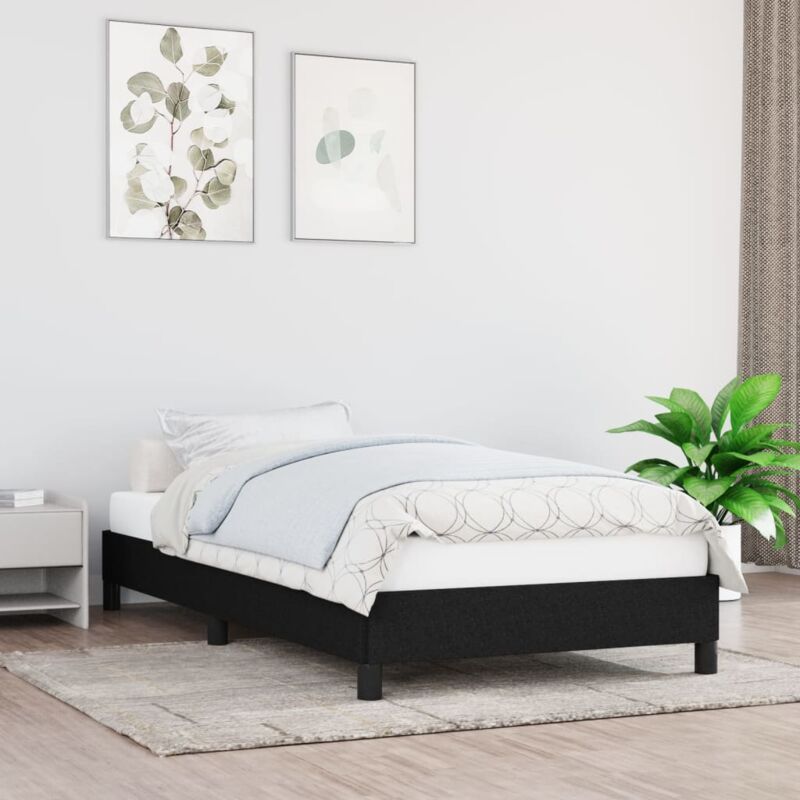 foto del prodotto vidaxl giroletto senza materasso nero 90x190 cm in tessuto