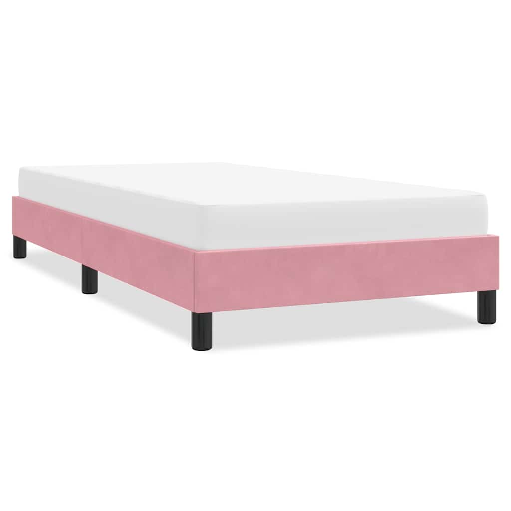 foto del prodotto vidaxl giroletto senza materasso rosa 100x210 cm in velluto
