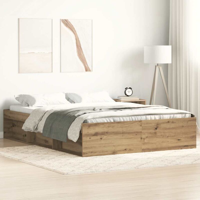 foto del prodotto vidaxl giroletto senza materasso rovere artigianale 120x200cm