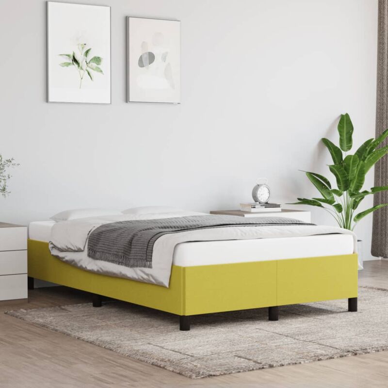 foto del prodotto vidaxl giroletto senza materasso verde 120x200 cm tessuto