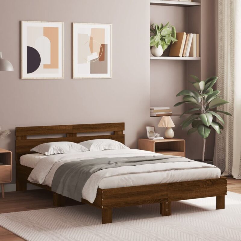 foto del prodotto vidaxl giroletto testiera rovere marrone 120x190 cm legno multistrato
