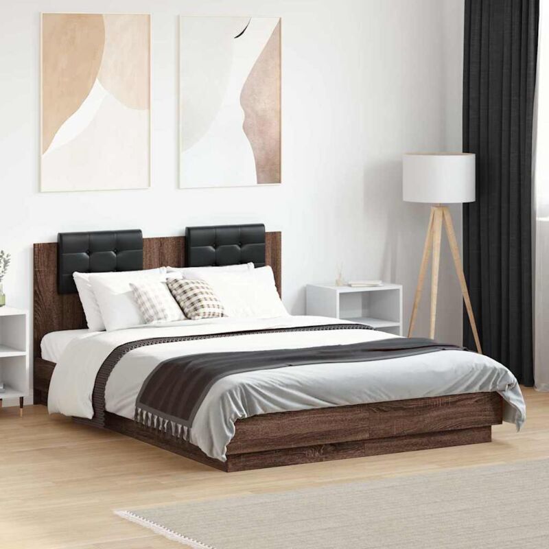 foto del prodotto vidaxl giroletto testiera rovere marrone 120x190 cm legno multistrato