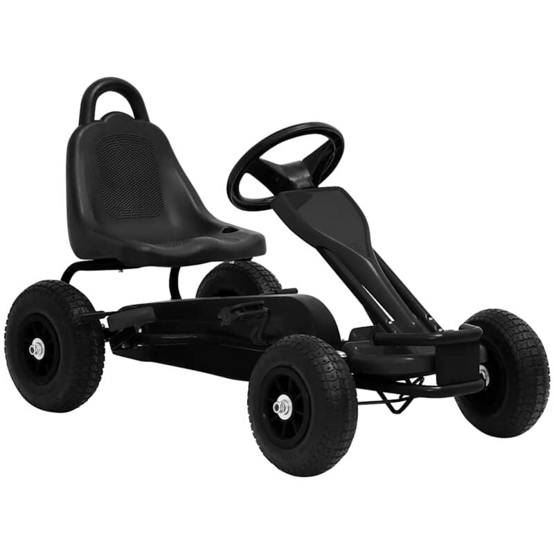 foto del prodotto vidaxl go kart a pedali con pneumatici nero
