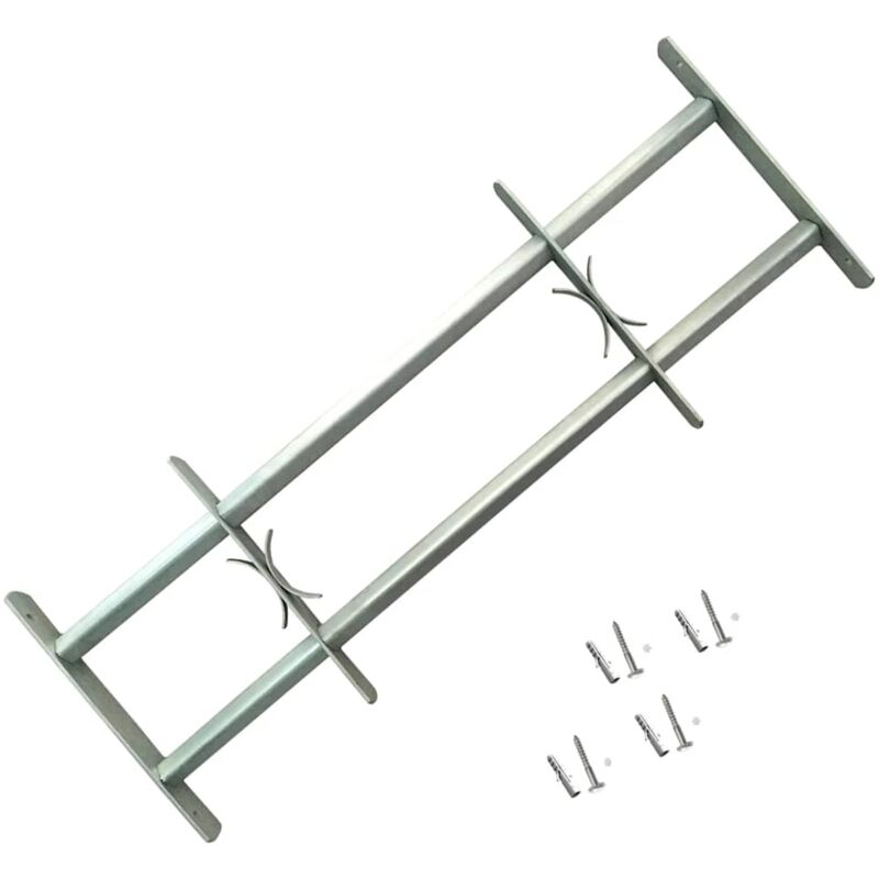 foto del prodotto vidaxl grate per finestre regolabili 2 barre trasversali 1000 1500 mm