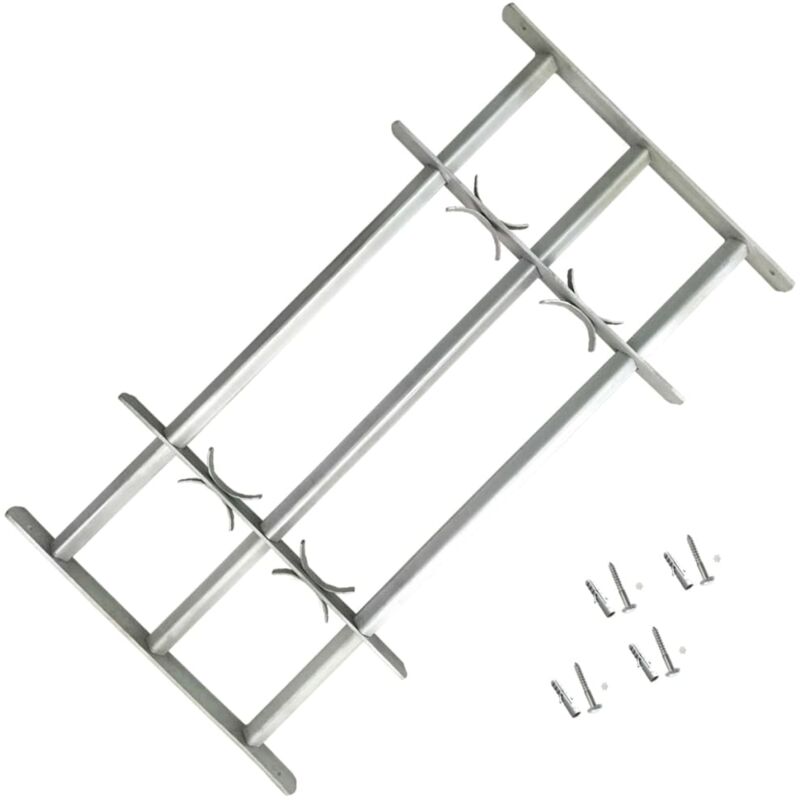 foto del prodotto vidaxl grate per finestre regolabili 3 barre trasversali 1000 1500 mm