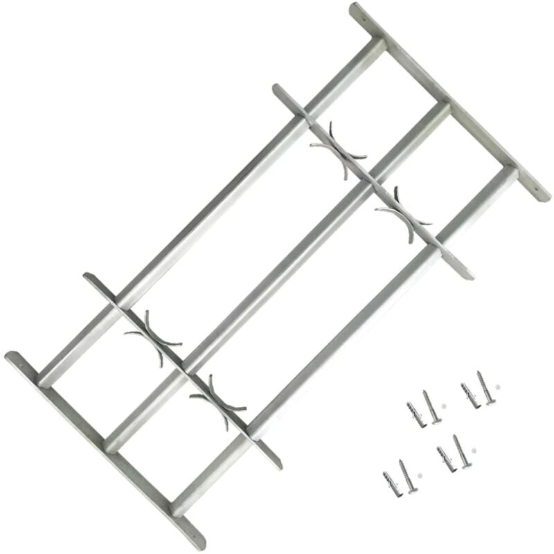 foto del prodotto vidaxl grate per finestre regolabili 3 barre trasversali 700 1050 mm
