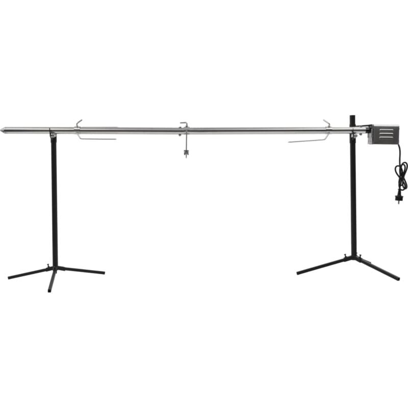 foto del prodotto vidaxl griglia barbecue automatica con motore in acciaio 207x45x81cm