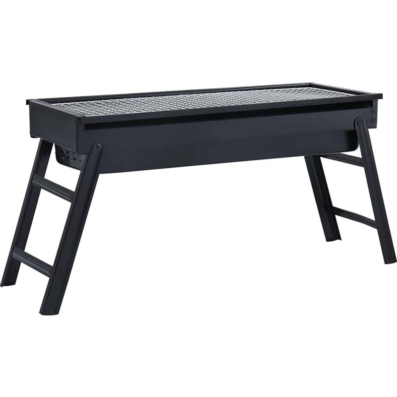 foto del prodotto vidaxl griglia barbecue da campeggio portatile 60x22,5x33cm