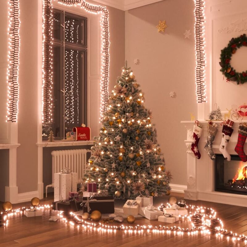 foto del prodotto vidaxl gruppo stringa led con 2000 luci led bianco caldo 17 m in pvc 474181