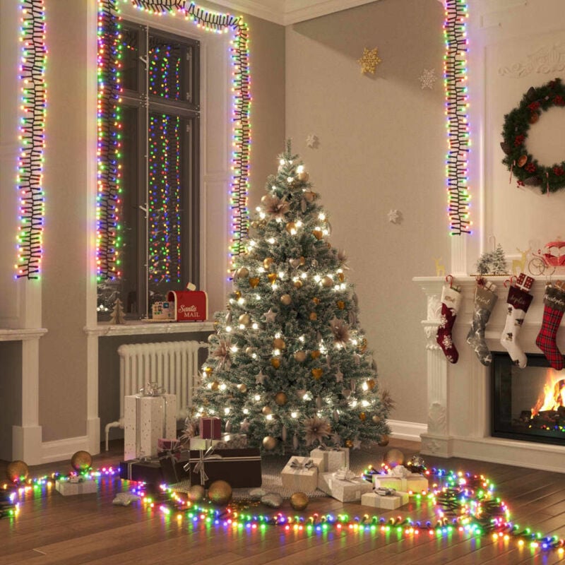 foto del prodotto vidaxl gruppo stringa led con 3000 luci led multicolore 23 m pvc