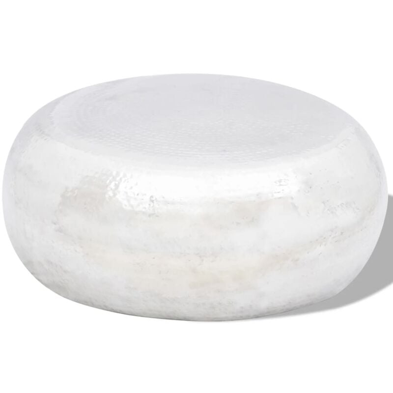 foto del prodotto vidaxl hammered aluminum table for caff in various colors colore argento