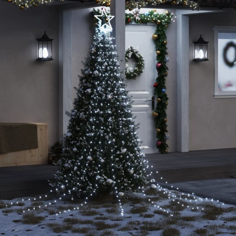 foto del prodotto vidaxl illuminazione per albero di natale 320 led bianco freddo 375 cm