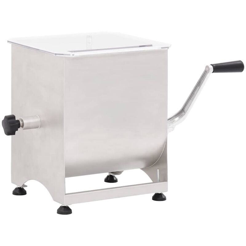 foto del prodotto vidaxl impastatrice carne meccanica argento in acciaio inox
