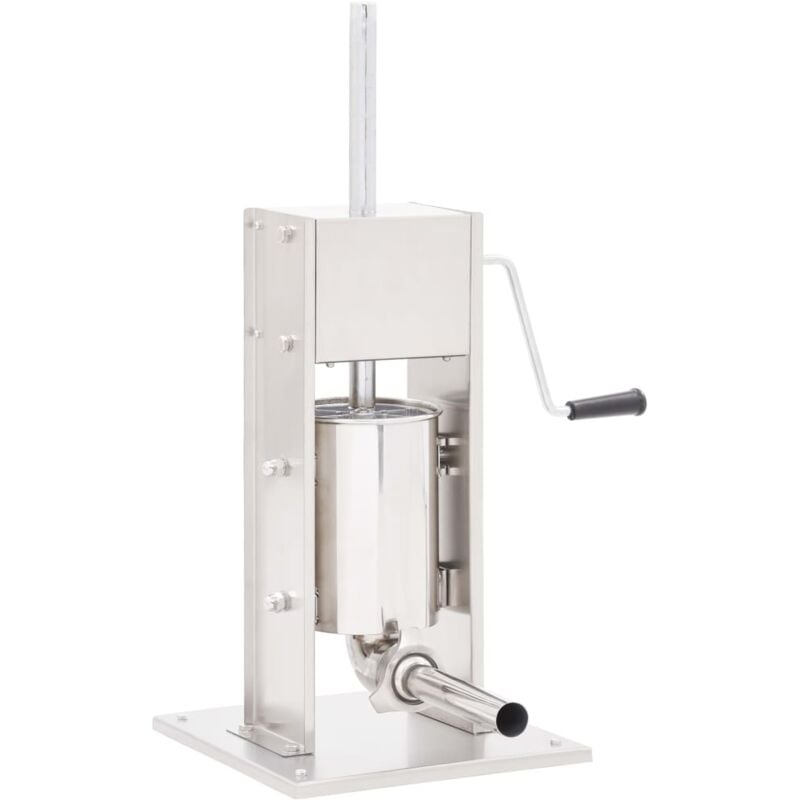 foto del prodotto vidaxl insaccatrice manuale argento in acciaio inossidabile con tramoggia inclinabile vari modelli modelli 3 l