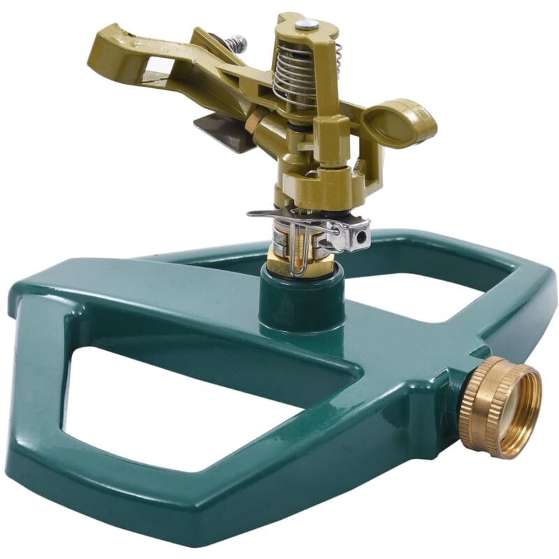foto del prodotto vidaxl irrigatore rotante verde 21x22x13 cm in metallo