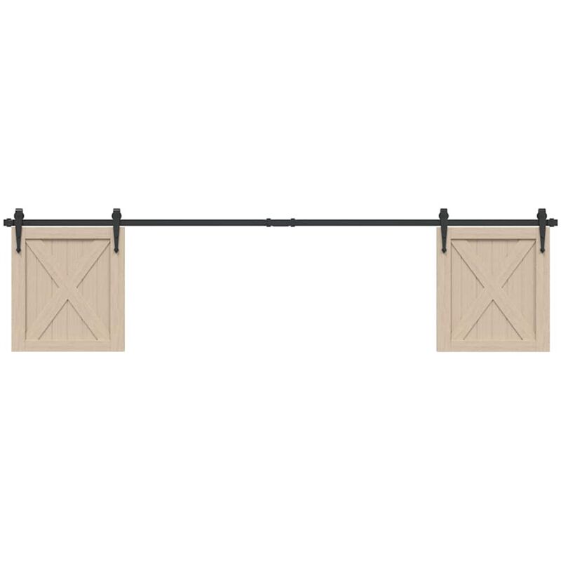 foto del prodotto vidaxl kit anta scorrevole armadio in acciaio al carbonio 113 cm