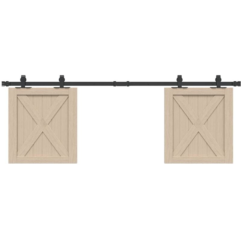 foto del prodotto vidaxl kit anta scorrevole per armadio 152 cm in acciaio al carbonio