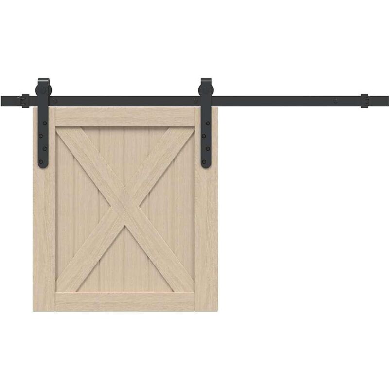foto del prodotto vidaxl kit anta scorrevole per armadio 91 cm in acciaio al carbonio