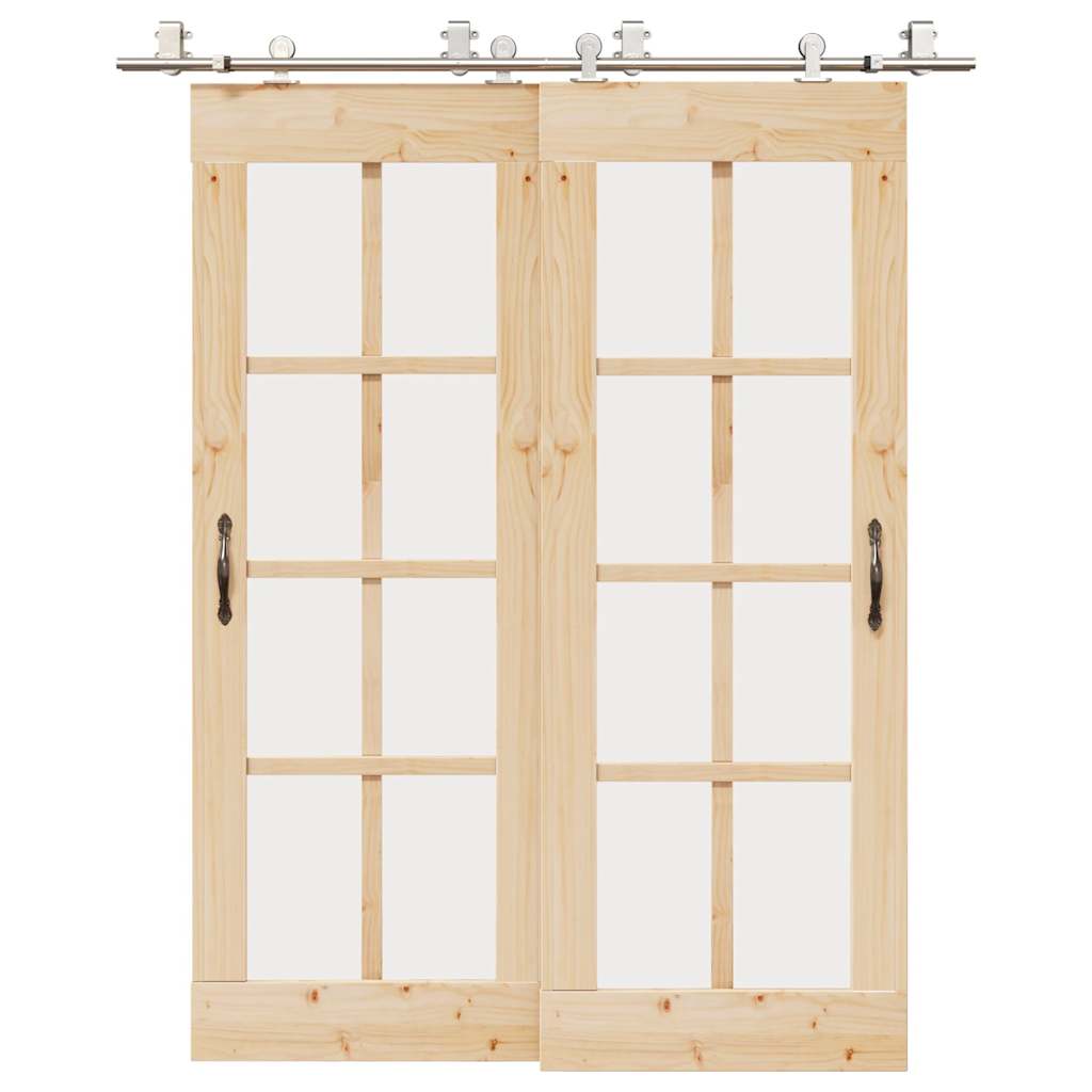 foto del prodotto vidaxl kit binari porta scorrevole 183 cm acciaio inossidabile argento