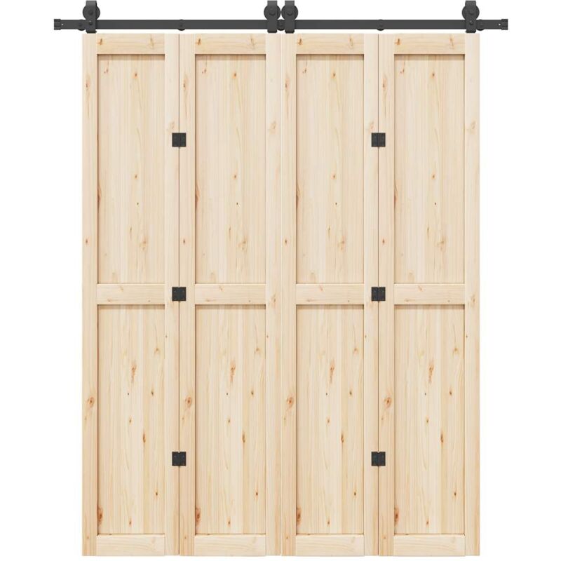 foto del prodotto vidaxl kit di binari per porte scorrevoli 183 cm acciaio nero