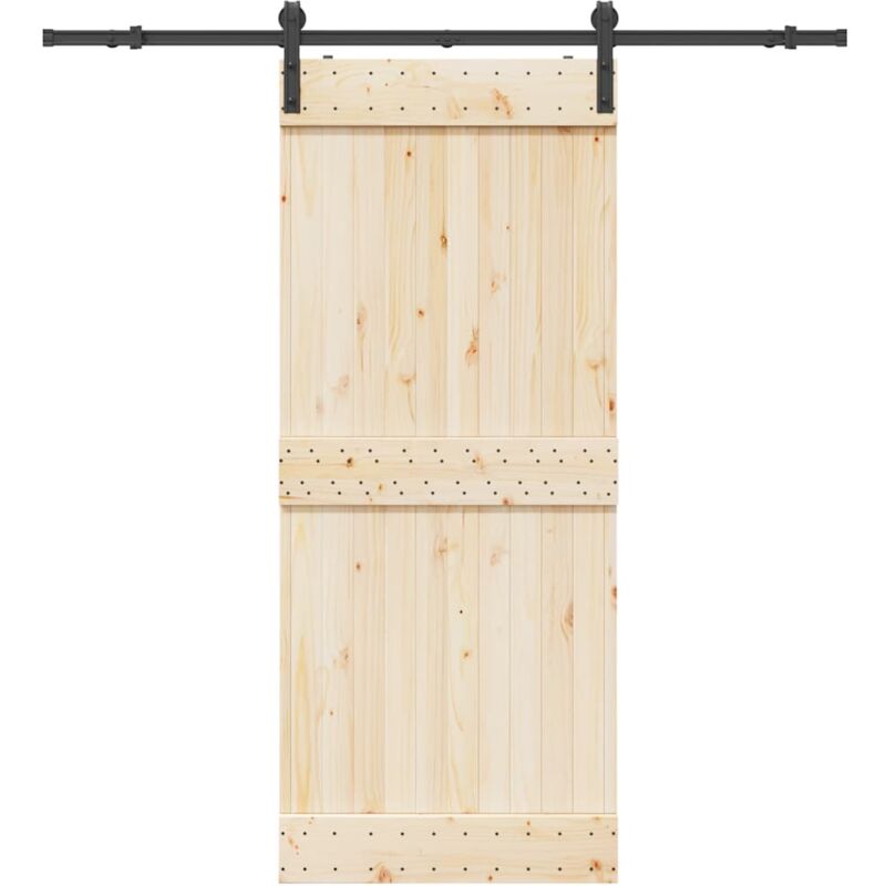foto del prodotto vidaxl kit di binari per porte scorrevoli 183 cm acciaio nero