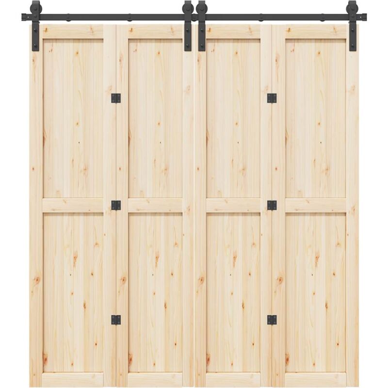 foto del prodotto vidaxl kit di binari per porte scorrevoli 200 cm acciaio nero