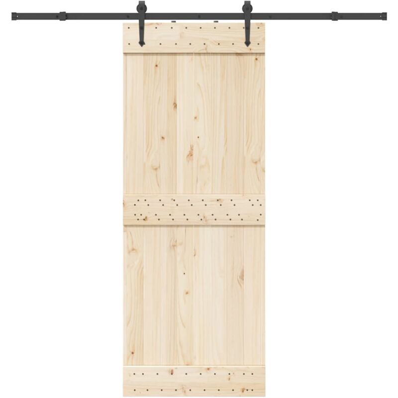 foto del prodotto vidaxl kit di binari per porte scorrevoli 213,5 cm acciaio nero 985302