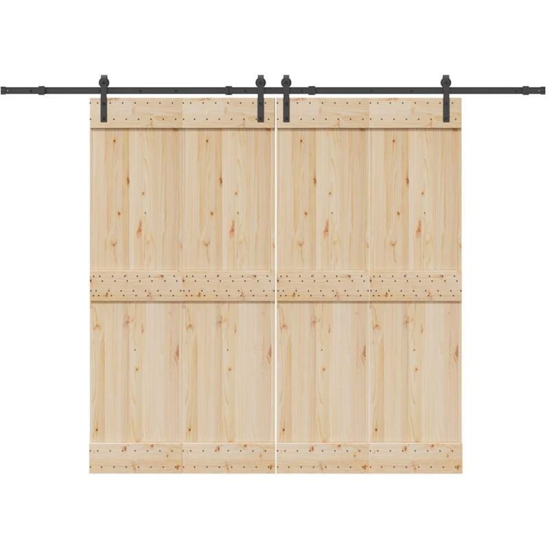 foto del prodotto vidaxl kit di binari per porte scorrevoli 305 cm acciaio nero