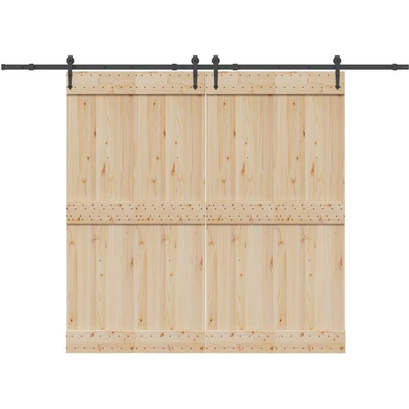foto del prodotto vidaxl kit di binari per porte scorrevoli 305 cm acciaio nero