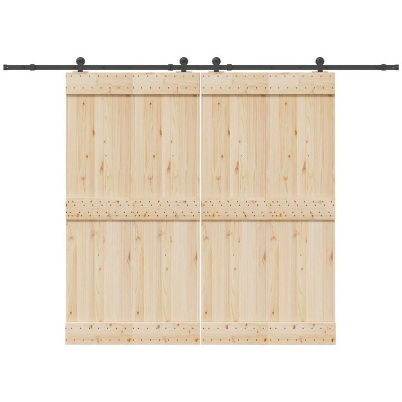foto del prodotto vidaxl kit di binari per porte scorrevoli 305 cm acciaio nero