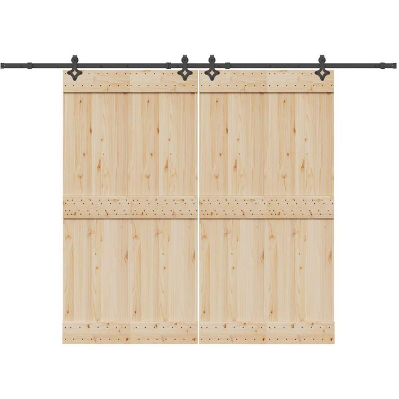 foto del prodotto vidaxl kit di binari per porte scorrevoli 305 cm acciaio nero